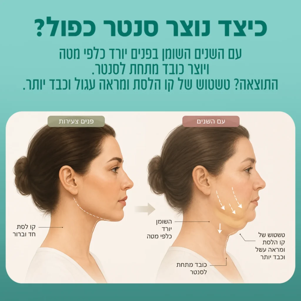 המסת שומן בסנטר שירה כרמי גני תקוה